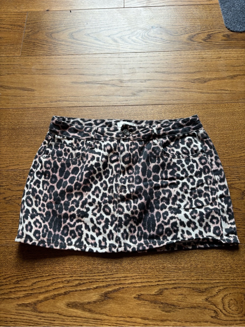 PacSun Leopard Print Mini Skirt - Pink, Black & White